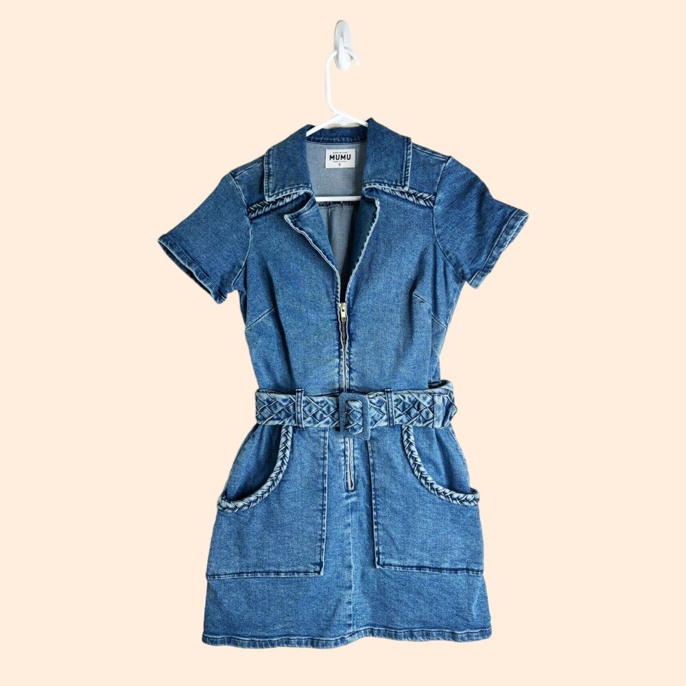 Show Me Your MuMu Outlaw Denim Mini Dress